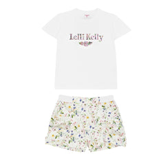 LELLI KELLY T-Shirt And Printed Ruffle Shorts