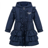 LELLI KELLY BTS Bella Hooded Frill Coat Navy