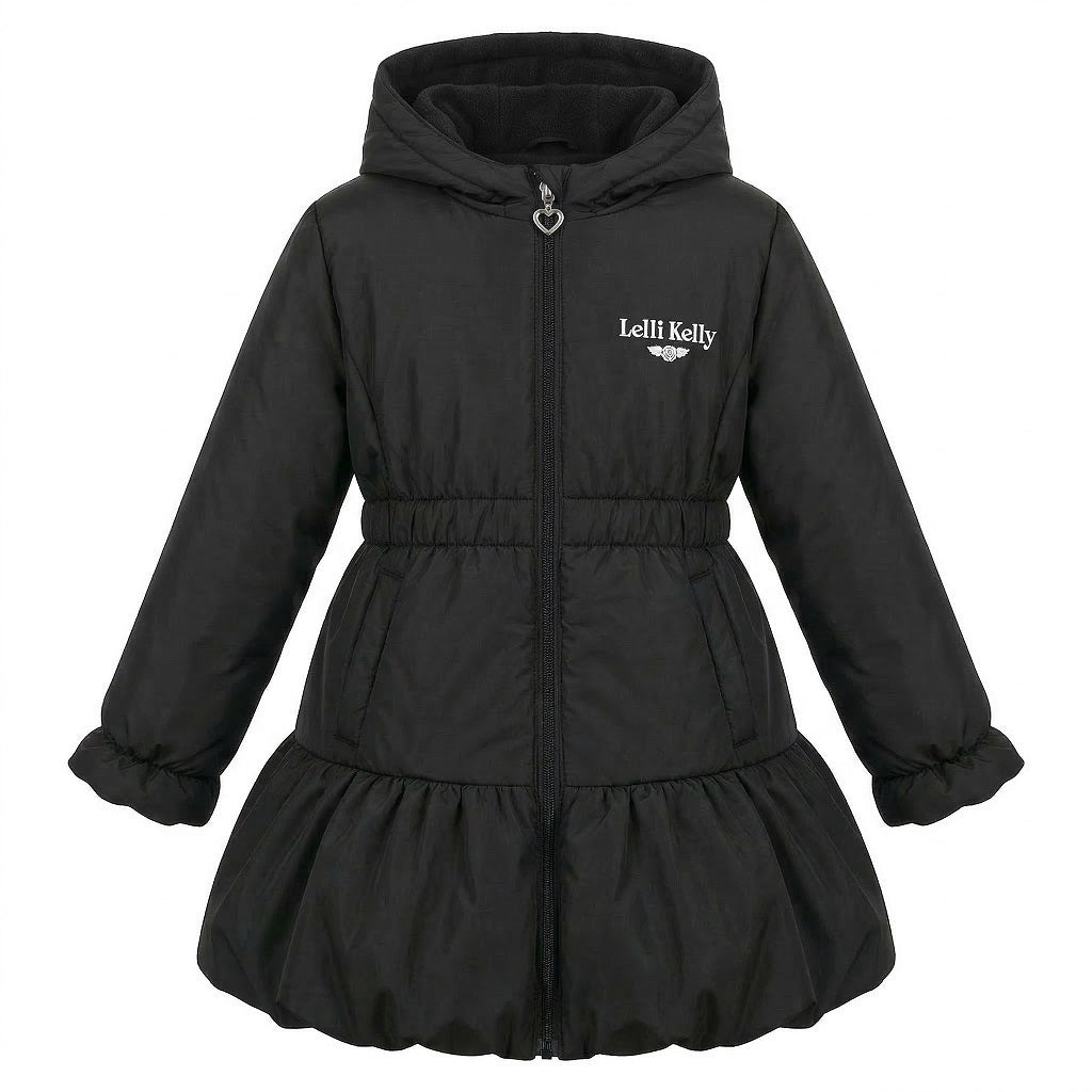 LELLI KELLY BTS Betsy Hooded Coat with Bow on back. Black