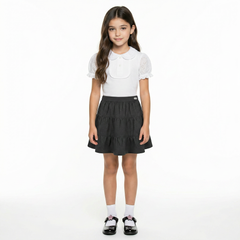 LELLI KELLY Bailey Grey Skirt, featuring the signature charm branding logo