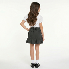 LELLI KELLY Betty Grey Skirt combine style with practical comfort. These charming skirts feature a decorative bow detail on the back and an iconic LELLI KELLY logo charm