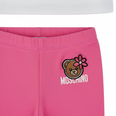 Baby MOSCHINO Top Leggings Set Bear with Flower