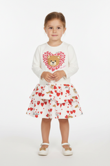 Baby Moschino Heart Teddy Top & Skirt Set