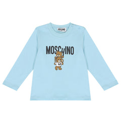 Moschino Bear Logo T-Shirt Sky Blue
