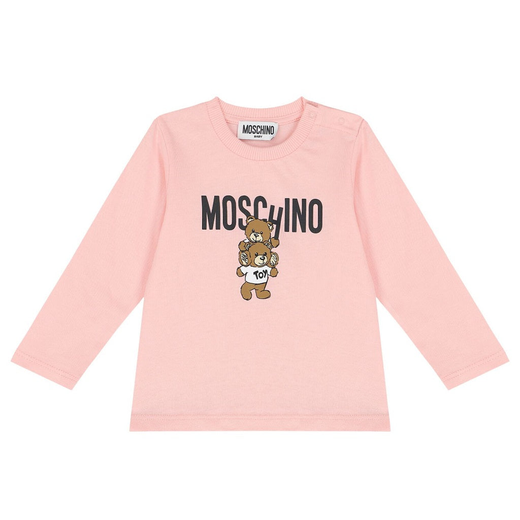 Moschino Bear Logo T-Shirt Sugar Rose
