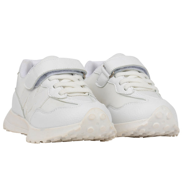 Mitch & Son runner trainers for boys. Bright White