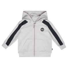 MITCH & SON Boys Poly Zipper Tracksuit Stone Grey