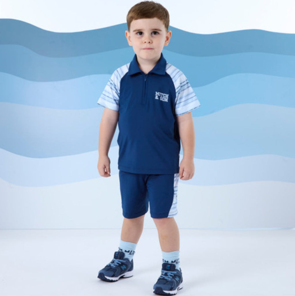 MITCH & SON FLYNN Poly jersey raglan polo top and short set MITCH & SON FLYNN Poly jersey raglan polo top and short set