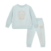 MITCH & SON Boys Crest Embroidery Crew Neck Tracksuit