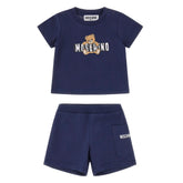 MOSCHINO Baby T-shirt and shorts set. Irish Mist 