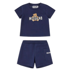 MOSCHINO Baby T-shirt and shorts set. Irish Mist 