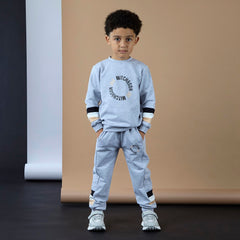 MITCH & SON Boys Melange Crew Neck Tracksuit