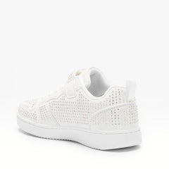 MISS LK Grace Diamante Trainers White