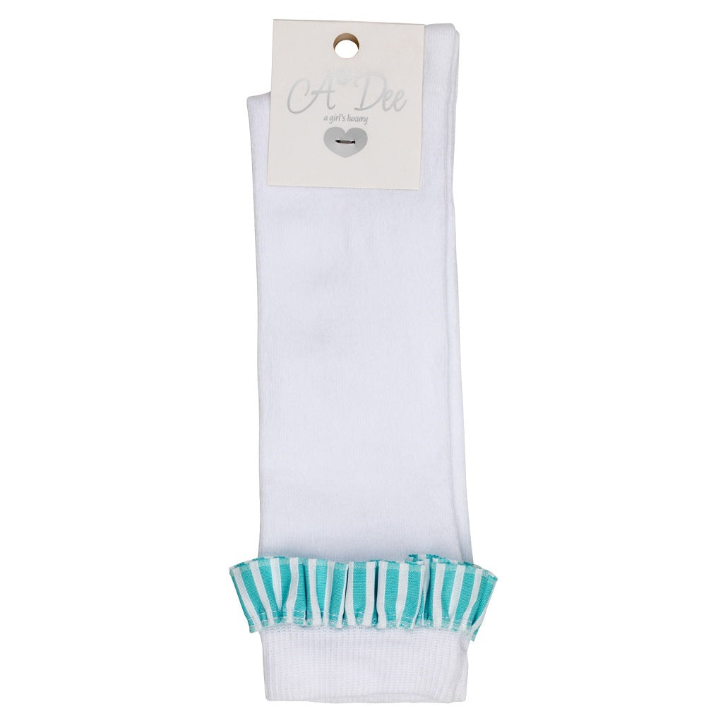 ADEE Ocean Pearl Stripe Knee High Socks ADEE Ocean Pearl Stripe Knee High Socks