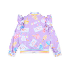 ADEE STEPHANIE Ice Cream Print Frill Bomber