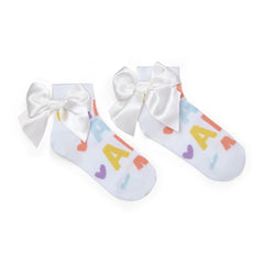 ADEE SASHA Initial Print Ankle Socks