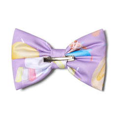 ADee Complete any Pastel Parlour outfit with the Solana hair clip, featuring an ice cream print bow on a silver clip fastening. Lilac Dreams