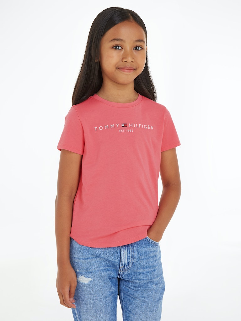 TOMMY HILFGER JNR Girls T-Shirt Pink TOMMY HILFGER JNR Girls T-Shirt Pink