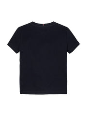 TOMMY HILFIGER JNR Girls Gliiter Script T-Shirt Navy