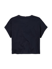 HILFIGER JNR Girls Sequin Flag T-Shirt Navy