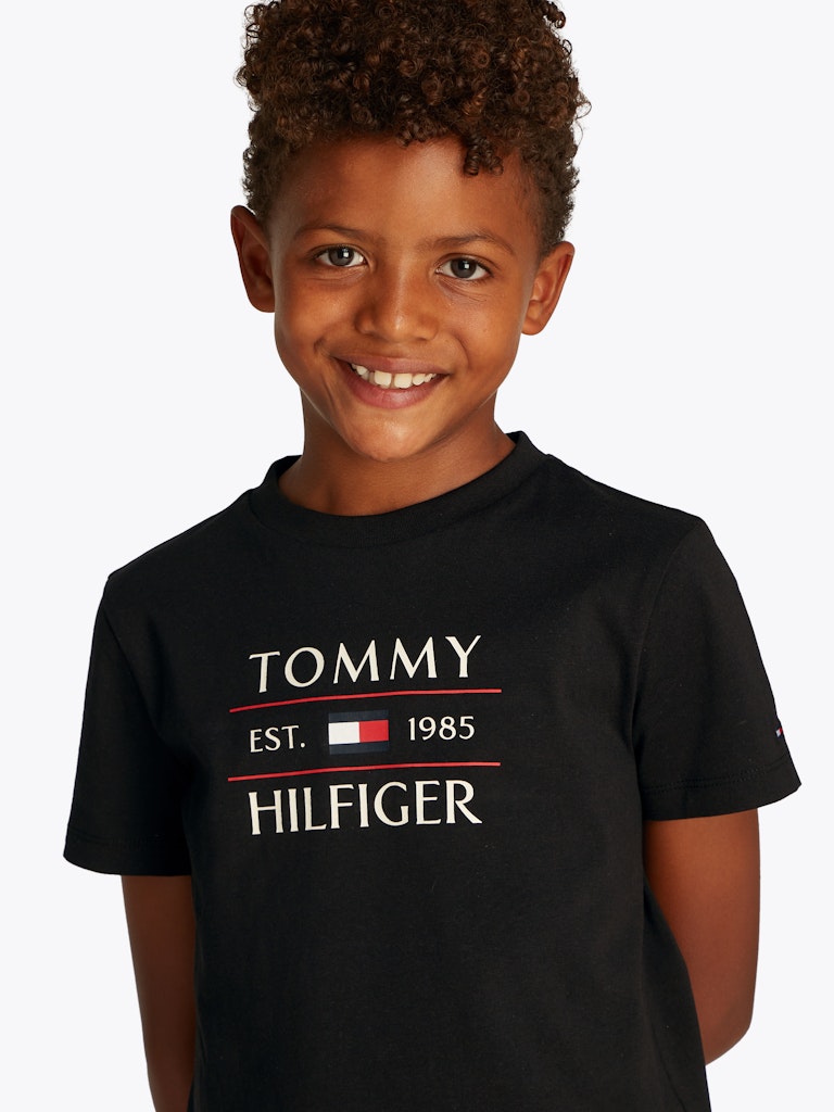 TOMMY FLAG HILFIGER T-Shirt Black TOMMY FLAG HILFIGER T-Shirt Black