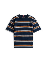 TOMMY HILFIGER Kids Cotton Stripe T-Shirt Navy