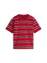 TOMMY HILFIGER Cotton Stripe T-Shirt Red