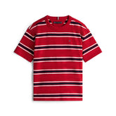 TOMMY HILFIGER Cotton Stripe T-Shirt Red