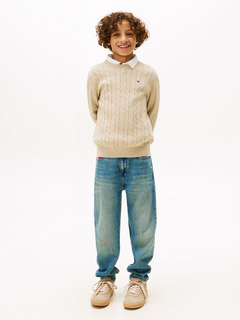 TOMMY HILFIGER Kids Cotton Cable Sweater TOMMY HILFIGER Kids Cotton Cable Sweater