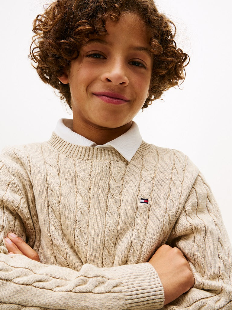 TOMMY HILFIGER Cotton Cable Sweater TOMMY HILFIGER Cotton Cable Sweater