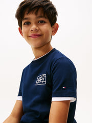 TOMMY HILFIGER Kids Varsity Print T-Shirt Dark Navy