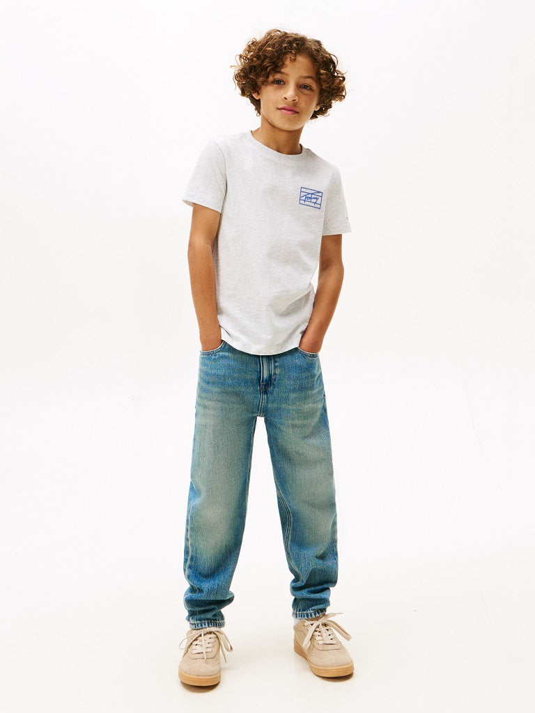 TOMMY HILFIGER Kids Varsity Print T-Shirt Grey TOMMY HILFIGER Kids Varsity Print T-Shirt Grey