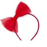ADEE Lennon Tulle Bow Hairband Red