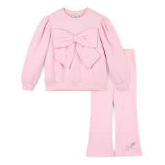 ADEE Luna Bow Flare Tracksuit Pink