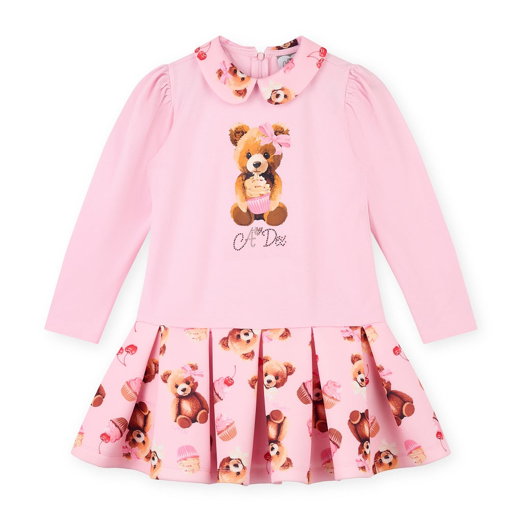 ADEE Meadow Bear Print Mix Dress