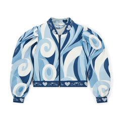 ADEE Lizzy Swirl Print Bomber Jacket