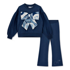 ADEE Luna Bow Flare Tracksuit Navy