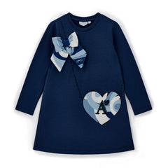 ADEE Lotus Jersey Handbag Dress Navy