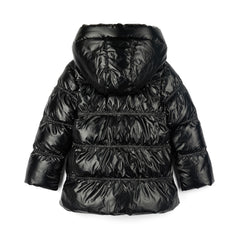 ADEE BTS The Luna padded jacket features cute heart shaped pockets on the front and diamante badge on one sleeve. Complete with full hood and branded zip fastening. Black