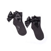 ADEE pixie ankle socks come in 3 classic colourways with a satin frill detail around the cuff, adding a touch of style to any outfit. Dark Grey