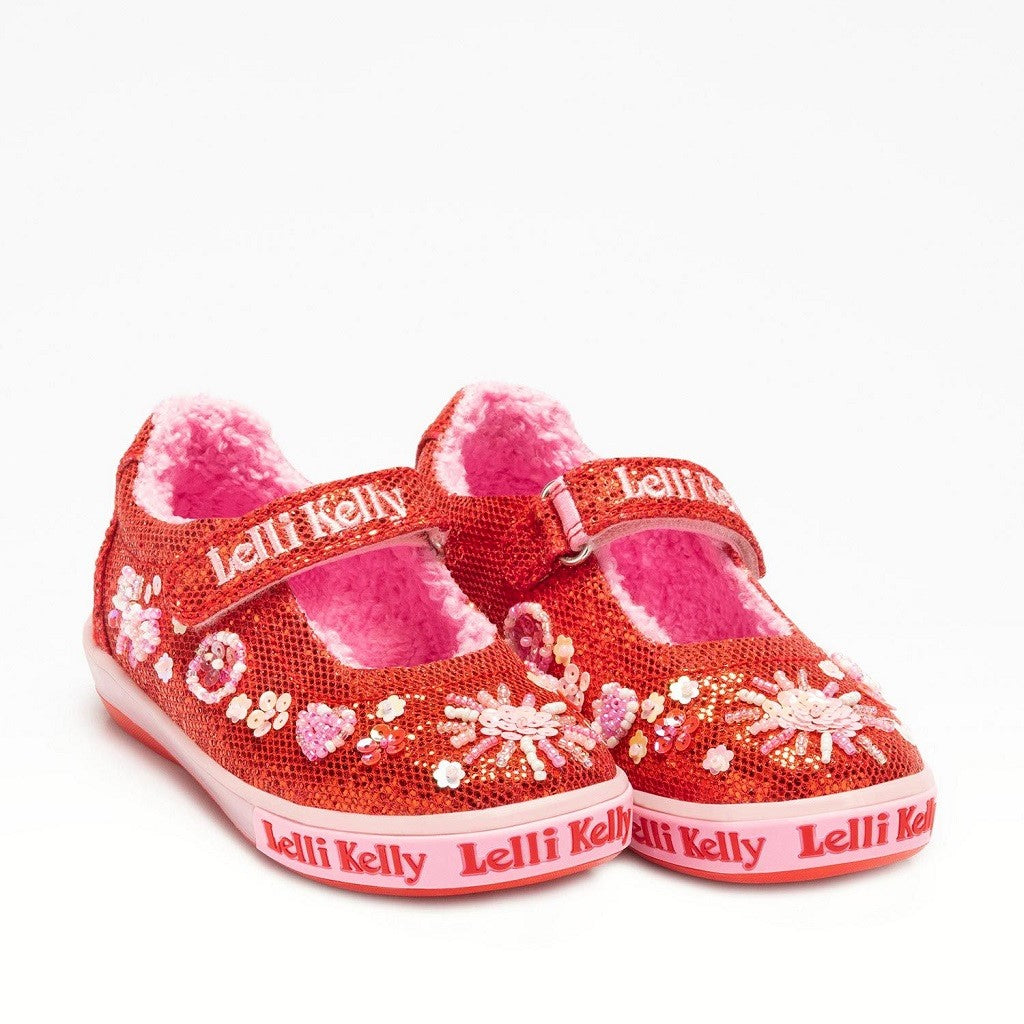 Red sparkle baby on sale shoes