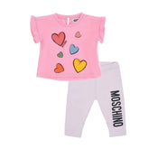 Baby Moschino Sequin Heart T-Shirt Legging Set