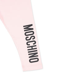Baby Moschino Logo Print Leggings Sugar Rose