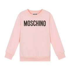 Baby Moschino Logo Sweatshirt Sugar Rose