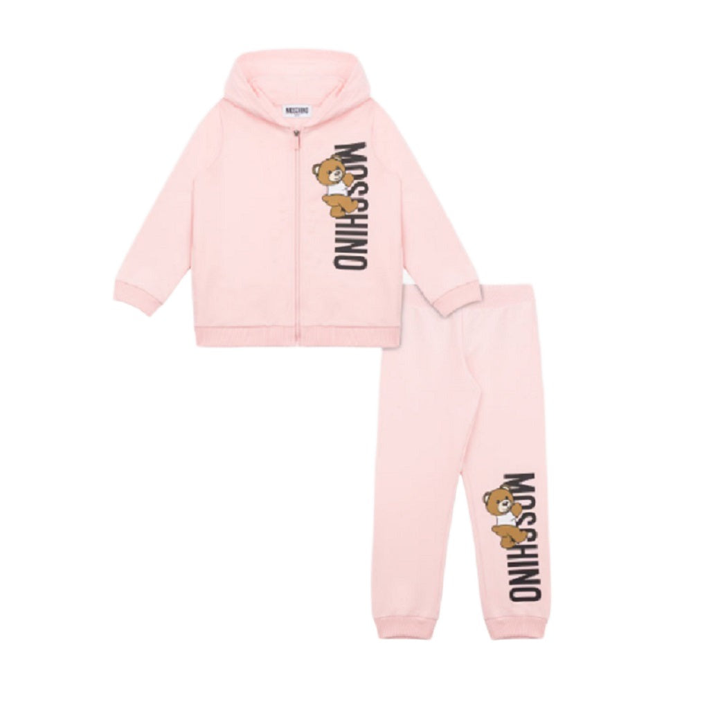 Baby Moschino Pink Teddy Bear Logo Set