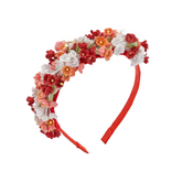 Girls Flowers Headband Persimmon