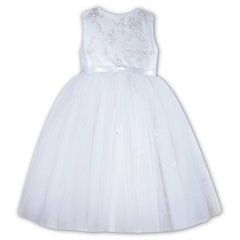 Ceremonial Ballerina Length Dress 070035 White - Kizzies, Dresses - Childrens Wear