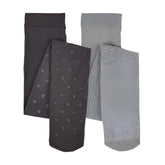 Mayoral Girls Sparkly Tights 2 Pair Set Grey