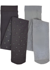 Mayoral Girls Sparkly Tights 2 Pair Set Grey