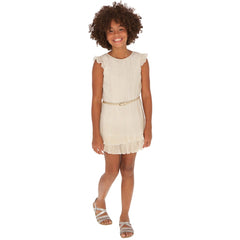Mayoral Girls Junior Pleated Chiffon Dress